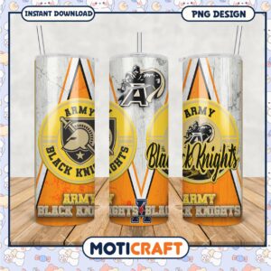 Army Black Knights Tumbler PNG Design for Fans and Collectors