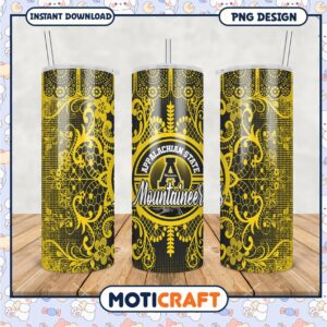Appalachian State Mountaineers Tumbler PNG Design Template