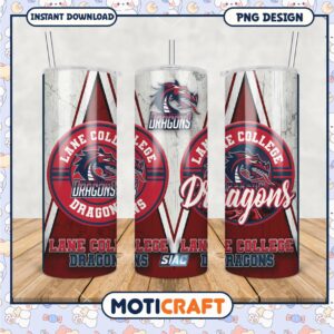 Lane College Dragons Tumbler Design PNG File Download