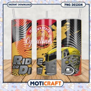 Iowa State Cyclones Ride or Die Tumbler PNG Design Artwork Iowa State Cyclones Ride or Die Tumbler PNG Design Artwork