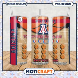 Arizona Wildcats Basketball Tumbler Design for Fans 2023
