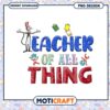 Teacher of All Things Colorful Cat in the Hat Design PNG Image