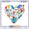 Seussville Love Heart Cat in Hat PNG Kids Art Design