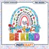 Seussville Be Kind Rainbow PNG