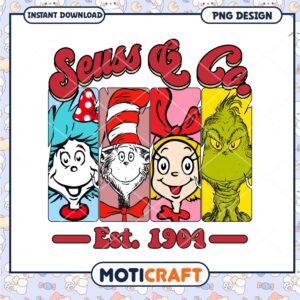 Seuss Company Characters Fun PNG Design Vintage Art 1904