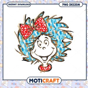 Sally PNG Glitter Seuss Design