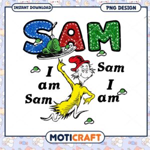 Sam I Am Glitter PNG