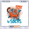 Playful Fox in Socks Graphic Design PNG for Fun Projects