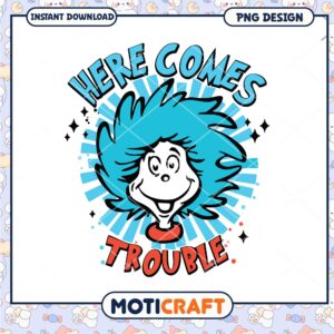 Here Comes Trouble Fun Cartoon Character PNG Image Download