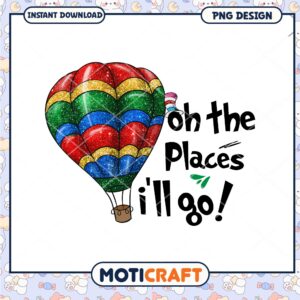 Glitter Hot Air Balloon PNG