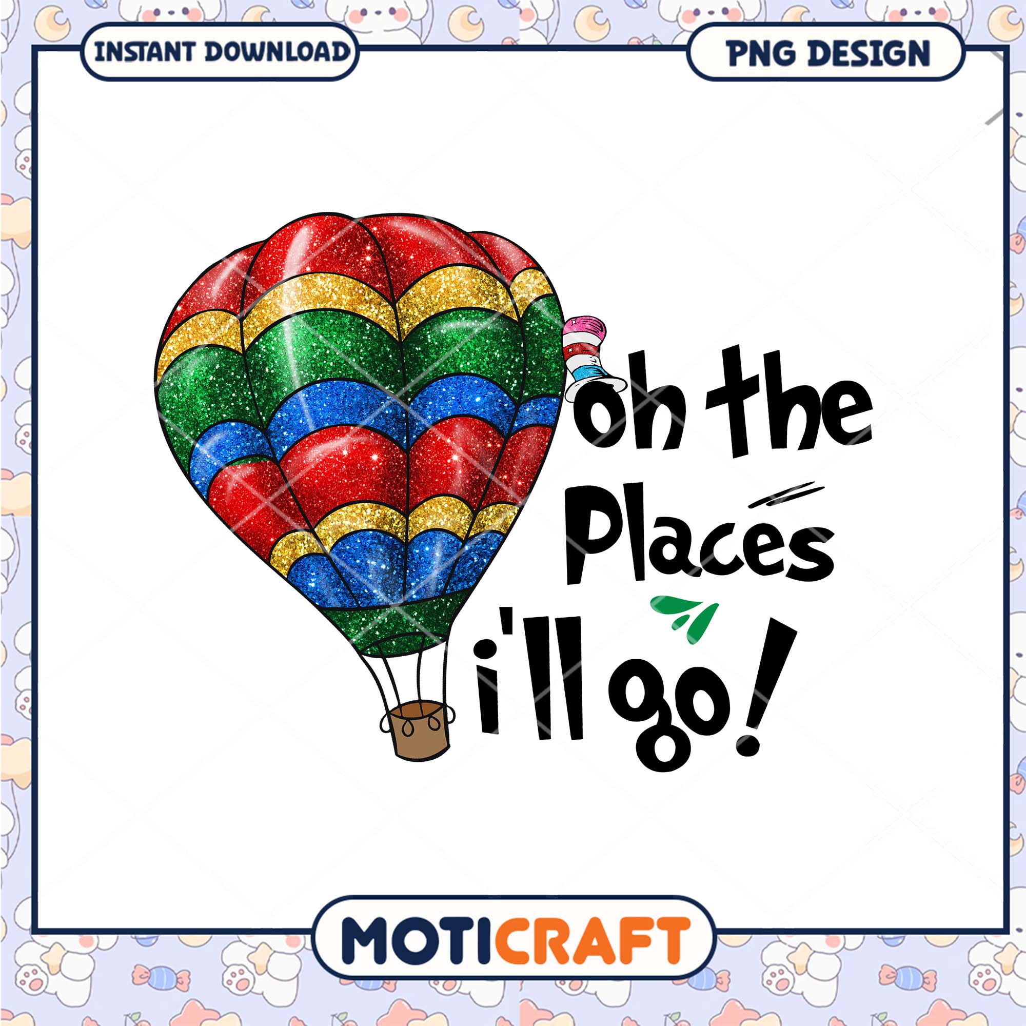 Glitter Hot Air Balloon PNG Glitter Hot Air Balloon PNG