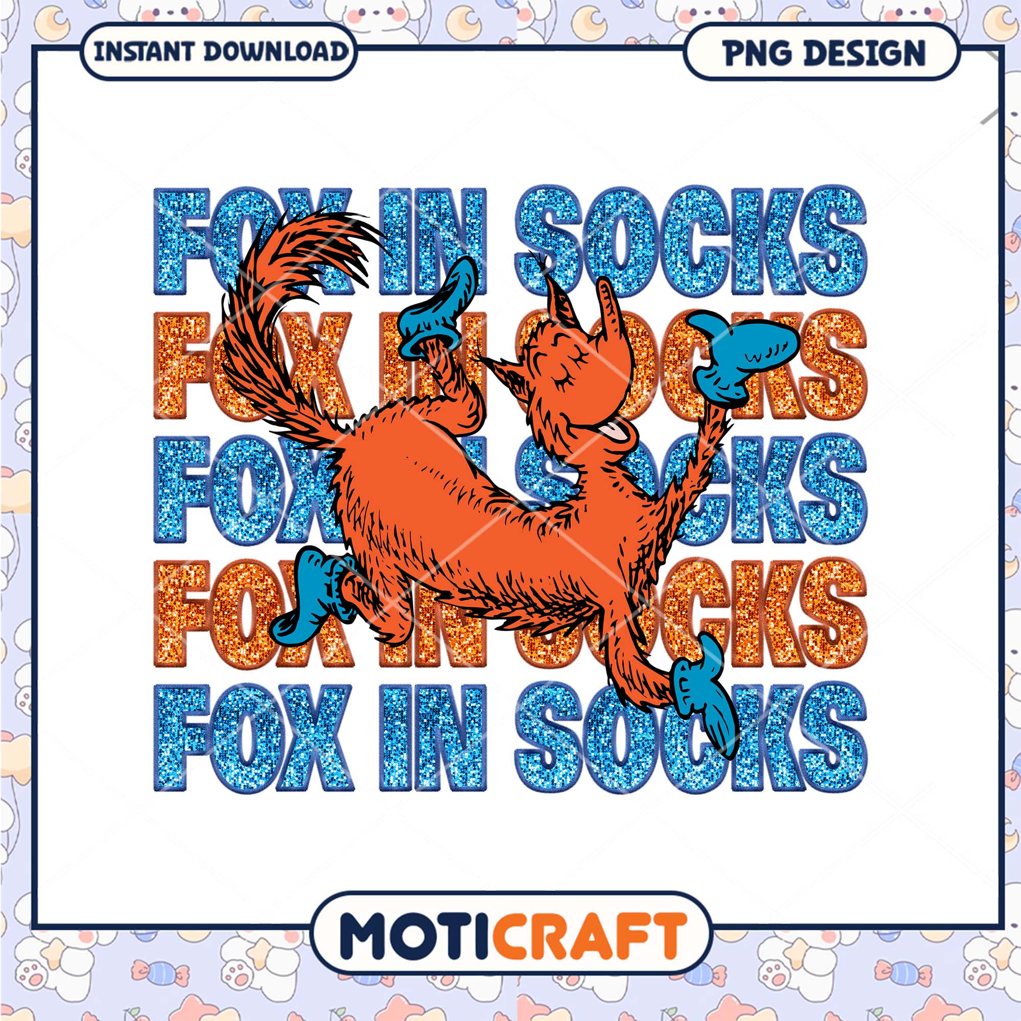 Fox in Socks PNG Graphic Fox in Socks PNG Graphic