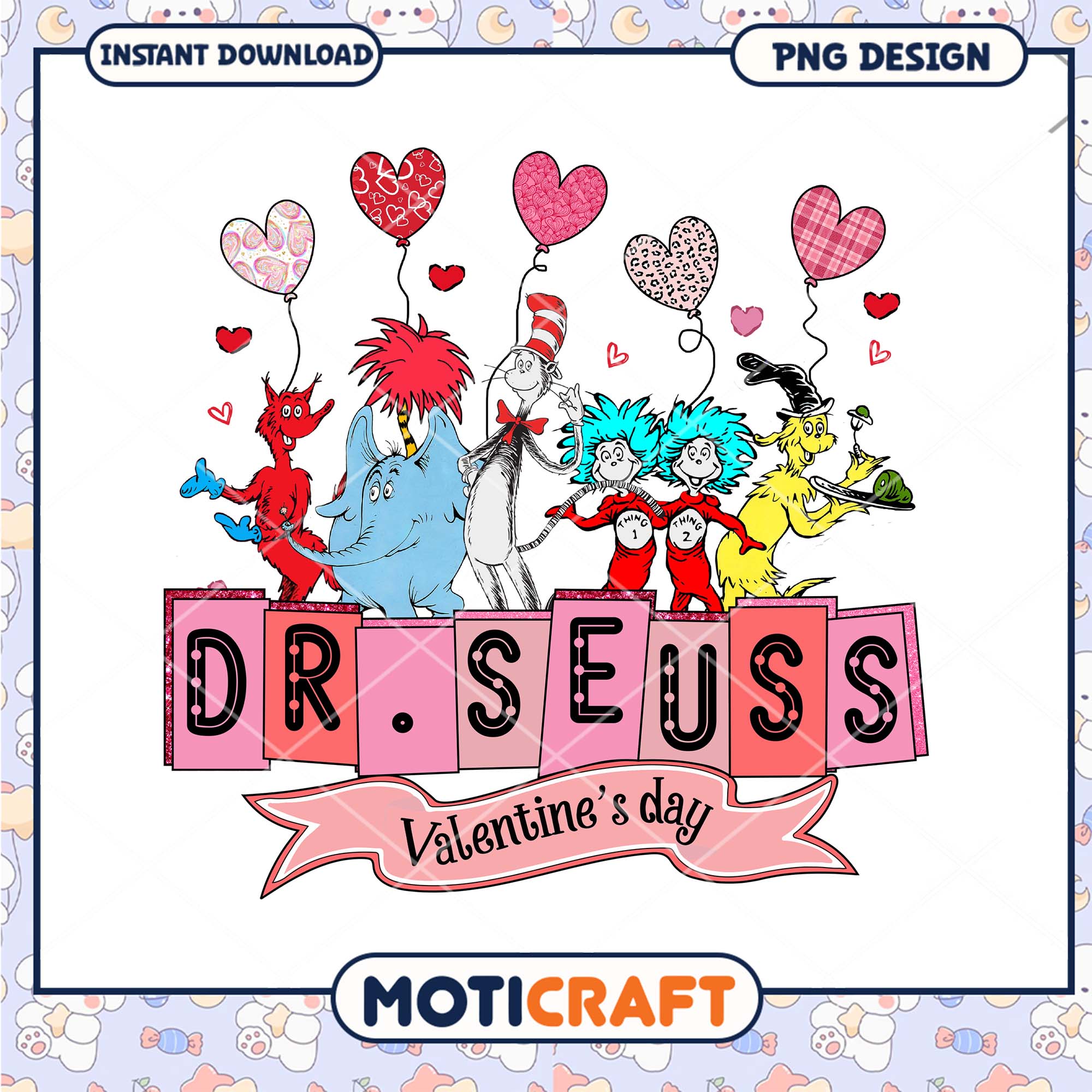 Dr Seuss Valentine's Day Colorful Heart Design PNG Image Dr Seuss Valentine's Day Colorful Heart Design PNG Image