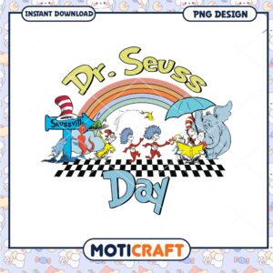 Dr Seuss Day Celebration Colorful PNG Artwork for Kids Fun