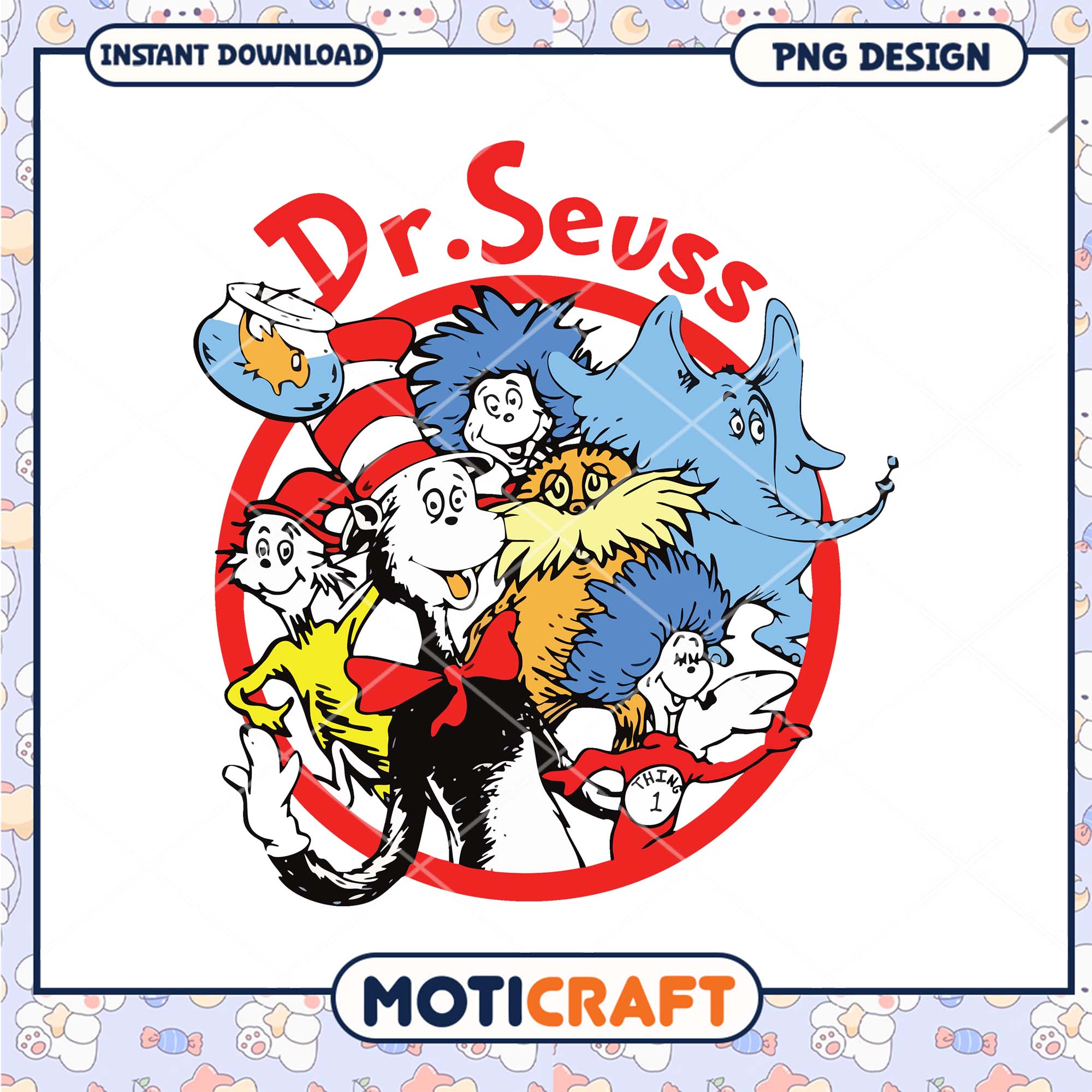 Dr Seuss Classic Characters Colorful PNG Digital Artwork Download Dr Seuss Classic Characters Colorful PNG Digital Artwork Download