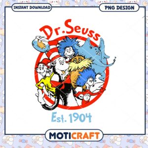 Dr Seuss Classic Characters Fun PNG Image for Kids and Fans