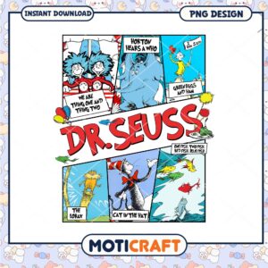 Dr Seuss Classic Book Characters PNG