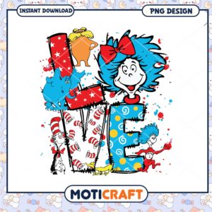 Dr Seuss Characters Love PNG