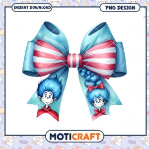 Colorful Cartoon Bow PNG with Fun Character Designs for Kids