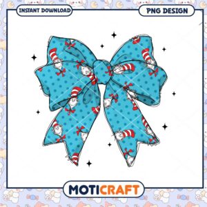 Colorful Cat in the Hat Bow PNG for Fun Craft Projects