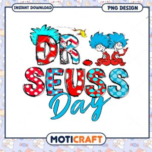 Celebrating Dr Seuss Day Fun Colorful PNG Design for Kids