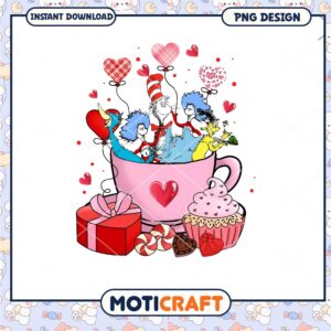 Cat in the Hat Valentines Day PNG