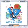 Cat in the Hat Up With a Fish PNG