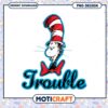 Cat in the Hat Trouble Funny Graphic PNG for Fun Designs