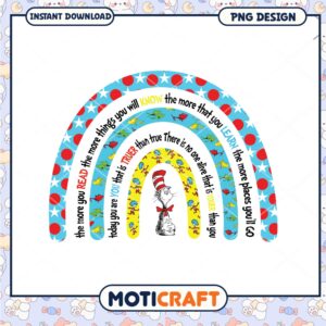 Cat in the Hat Reading Rainbow PNG