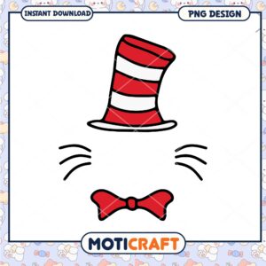 Cat in the Hat Hat Bow PNG