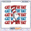 Cat in the Hat Glitter PNG Design