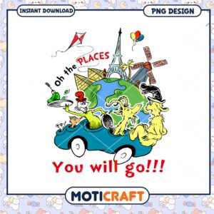 Oh the Places You Will Go Colorful Adventure PNG Image