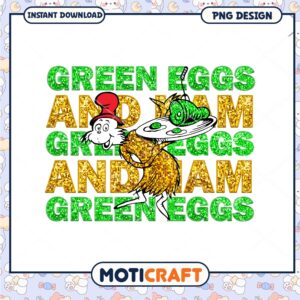 Green Eggs and Ham Fun PNG Graphic for Kids and Fans