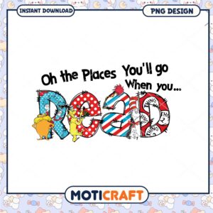 Dr Seuss Read PNG Design