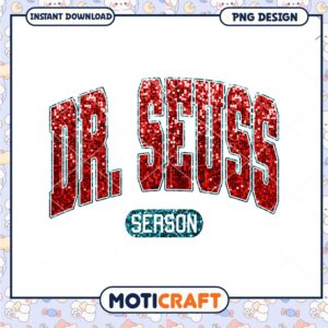 Dr Seuss Glitter PNG Season Graphic
