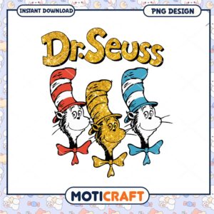 Dr Seuss Glitter Cats PNG