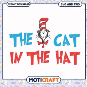 The Cat in the Hat SVG Upload, perfect for fun crafting projects