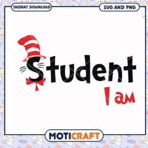 Student I Am SVG Design for Instant Download, Fun and Colorful Art