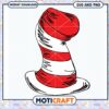 Red and white striped hat illustration for download, great for crafts
