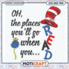 Oh the places you will go when you read, digital download design 2 Oh the places you will go when you read, digital download design