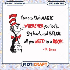 Magic is Everywhere You Look, Relax With a Book Design SVG