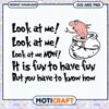 Look at me now, fun fish design for instant download SVG PNG 1 Look at me now, fun fish design for instant download SVG PNG