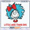 Little Miss Thing One SVG and PNG download, fun cartoon design