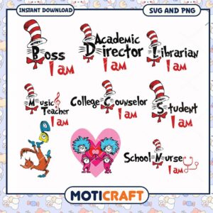 I Am Profession SVGs Collection, Fun Designs for Educators and Students