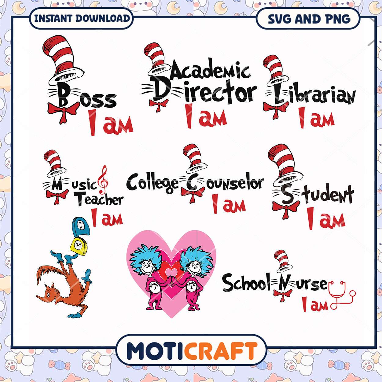 I Am Profession SVGs Collection, Fun Designs for Educators and Students I Am Profession SVGs Collection, Fun Designs for Educators and Students