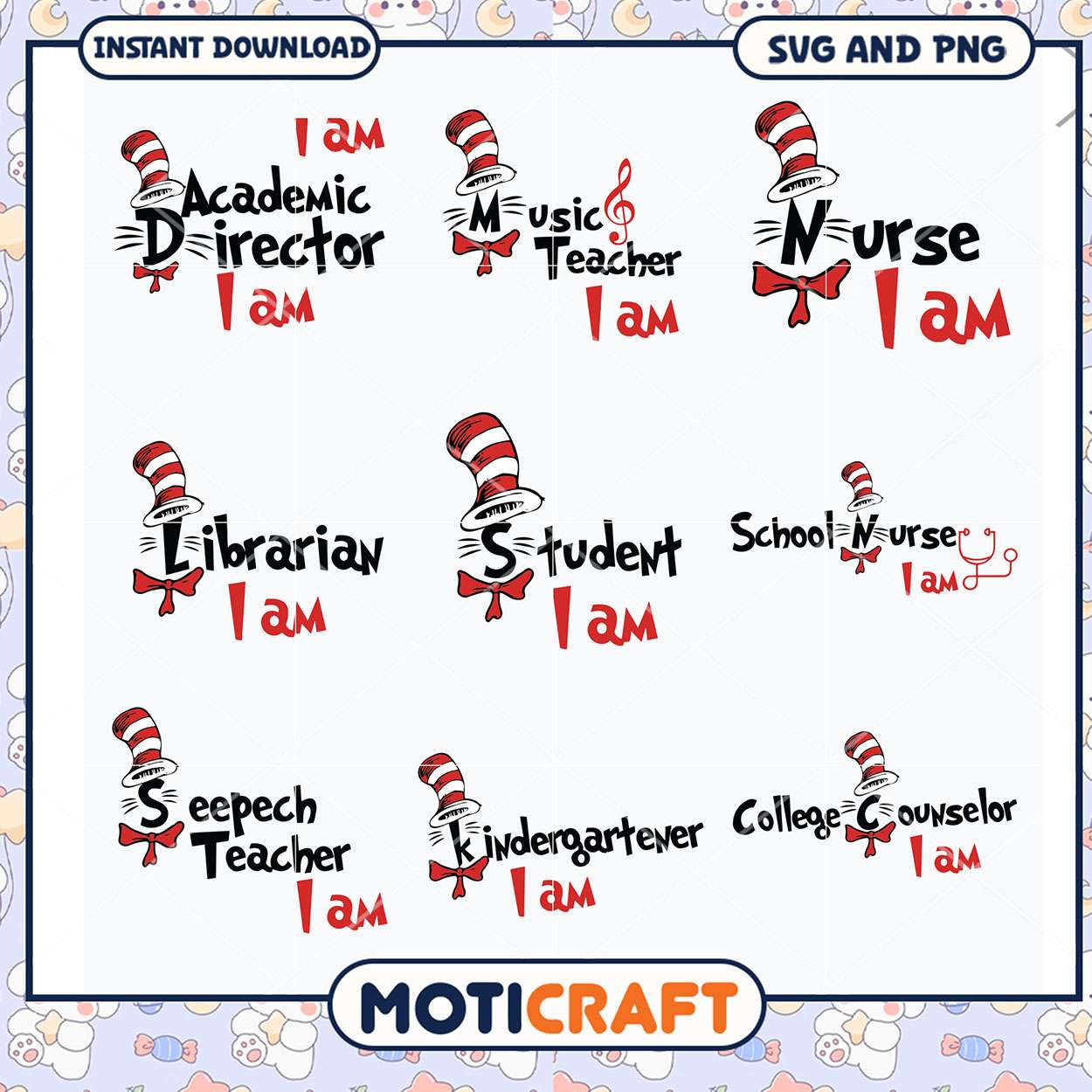 I Am Academic Director, Music Teacher and School Nurse SVG Designs I Am Academic Director, Music Teacher and School Nurse SVG Designs