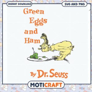 Green Eggs and Ham design by Dr Seuss, instant download SVG PNG