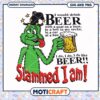 Funny Green Creature Beer Design, perfect for festive occasions 2 Funny Green Creature Beer Design, perfect for festive occasions