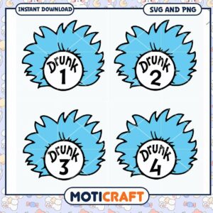 Funny Drunk Hair SVG Pack for Instant Download, Ideal for Crafts