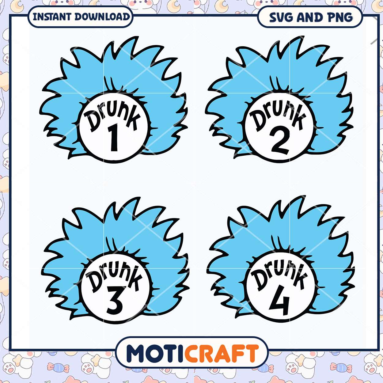 Funny Drunk Hair SVG Pack for Instant Download, Ideal for Crafts Funny Drunk Hair SVG Pack for Instant Download, Ideal for Crafts